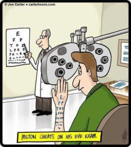 eye chart eye doctor